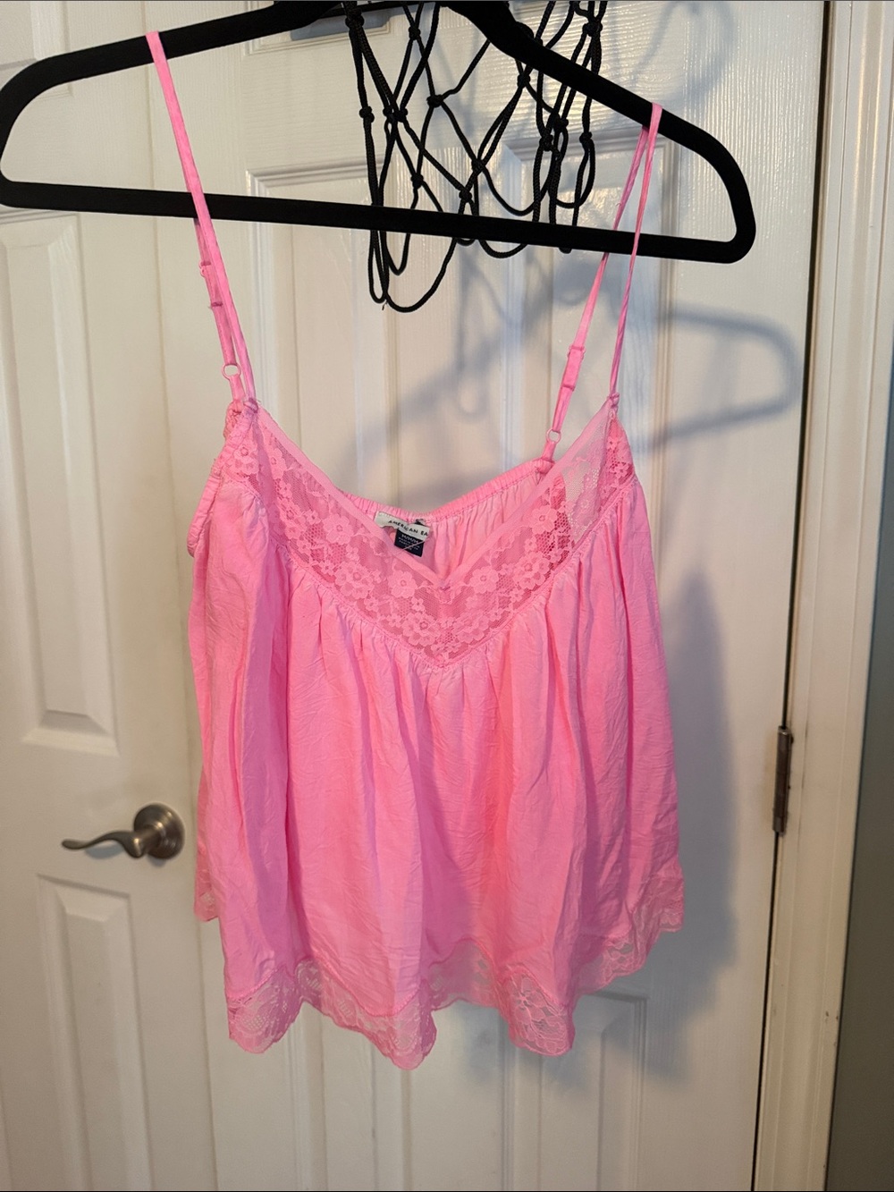 American Eagle Outfitters Pink Lace-Trim Cami